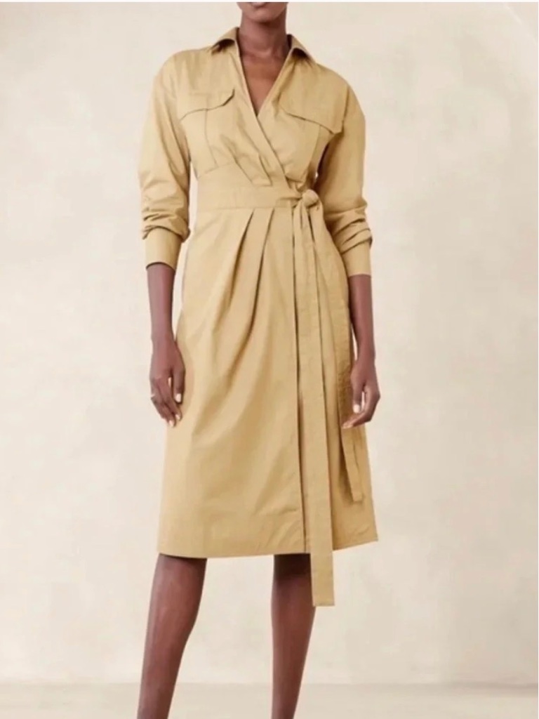 New Banana Republic Khaki Shirtdress